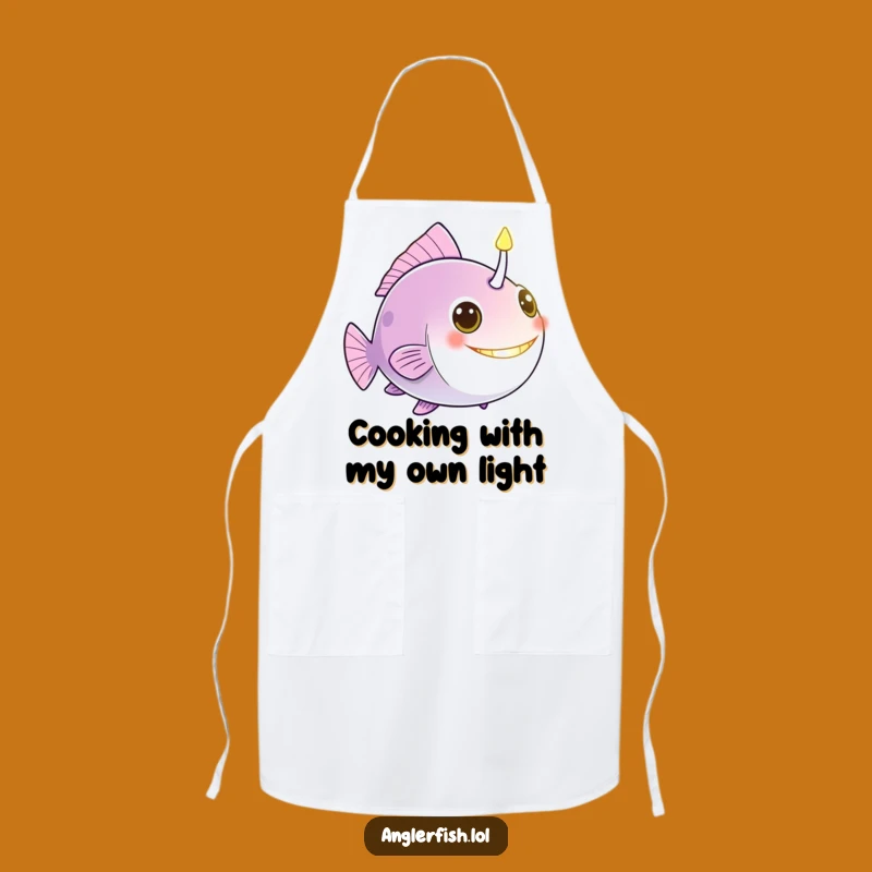 Funny Anglerfish Apron: Cook Up Laughs with a Glowing Lure, Chef's Funny Gift