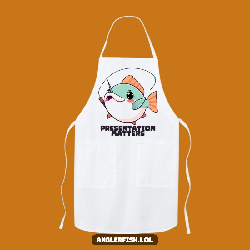 Funny Kawaii Anglerfish Apron: Dramatic Chef Hero, Practical Funny Kitchen Gift