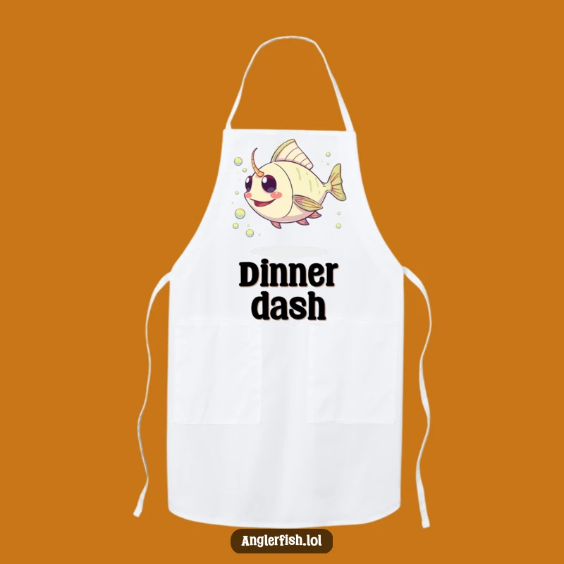 Funny Kawaii Anglerfish Apron: Happy Chef Pal, Practical Funny Kitchen Gift