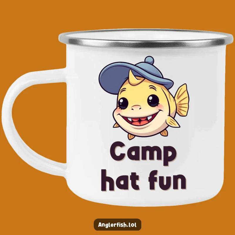 Funny Anglerfish Goofy Hat Camping Mug: Durable Silly Deep Sea Cup - Outdoor Funny Gift