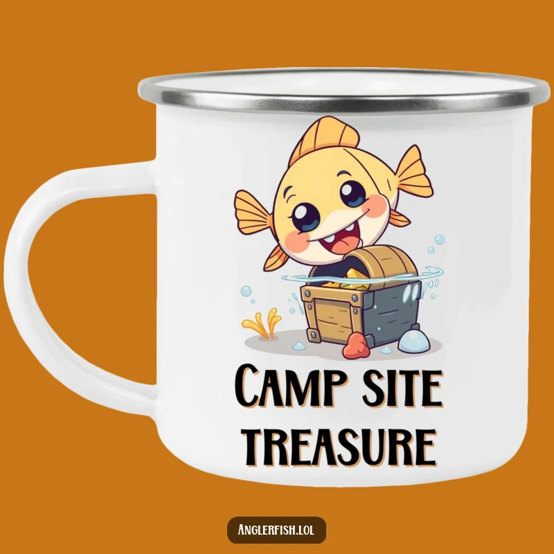 Funny Anglerfish Camping Mug - Clumsy Treasure Adventure, Perfect Funny Gift