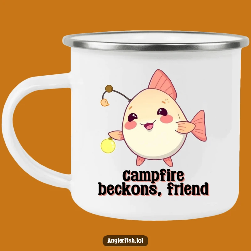 Funny Anglerfish Camping Mug: Playful Lure, Beckoning Friends on Adventures
