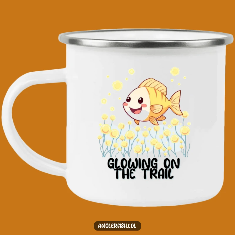 Funny Kawaii Anglerfish Plankton Swim Camping Mug, Outdoor Ocean Humor Gift