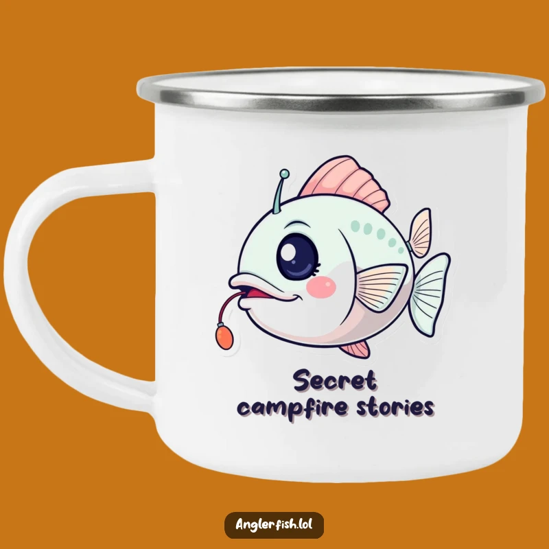 Funny Anglerfish Camping Mug: Wink and Flicker, Exciting Adventures