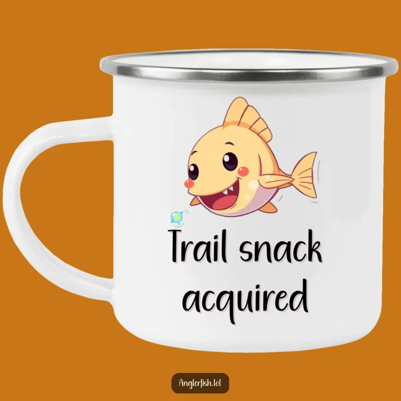 Funny Anglerfish Plankton Camping Mug: Adventure Design for Outdoor Fun