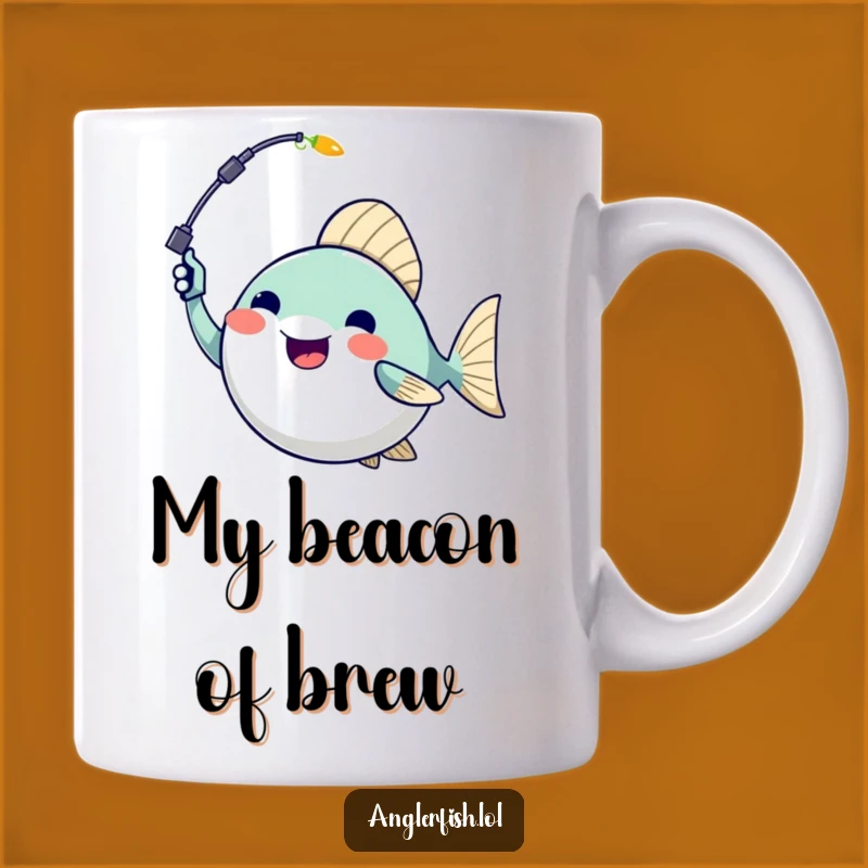 Funny Anglerfish Fisherman Mug - Enthusiasm Waving Lure, Perfect Funny Gift