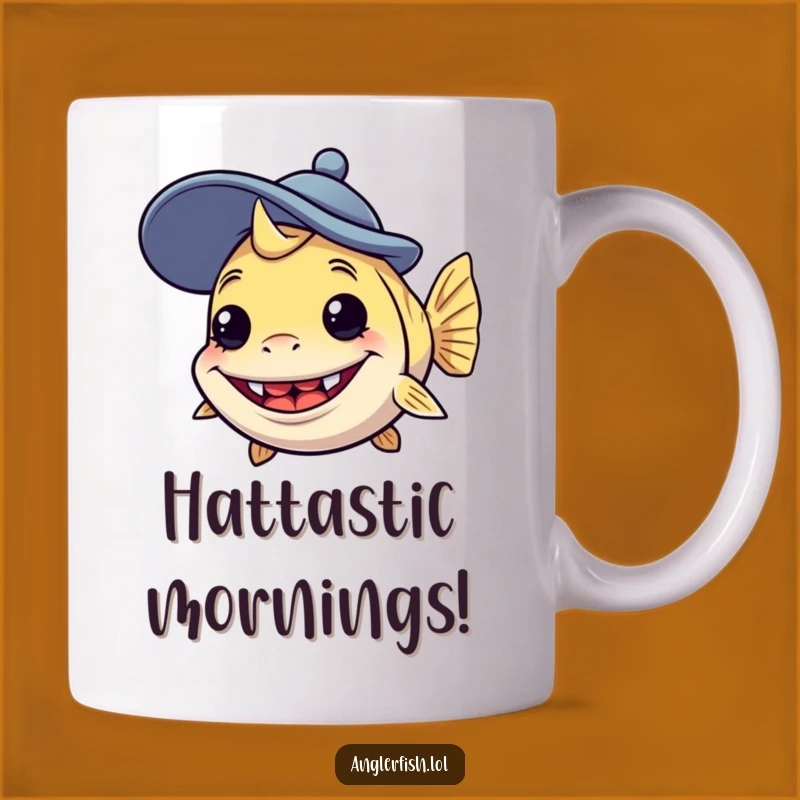 Funny Anglerfish Goofy Hat Mug: Silly Deep Sea Creature - Hilarious Funny Gift