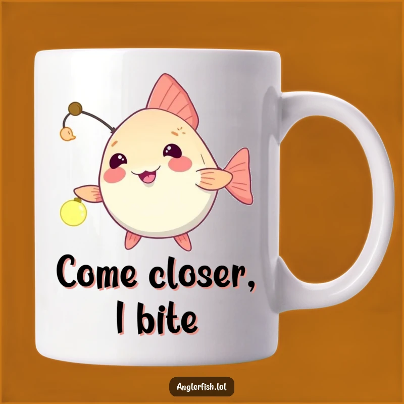 Funny Anglerfish Invitation Mug: Playful Lure Design, Perfect Funny Gift for Friends