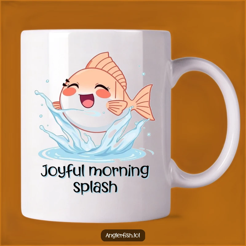 Funny Joyful Anglerfish Mug - Splashing Fun Design, Perfect Funny Gift