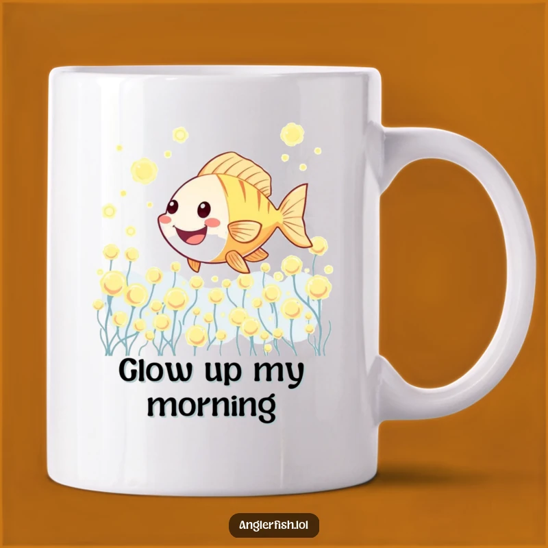 Funny Kawaii Anglerfish Plankton Swim Mug, Joyful Ocean Humor Gift