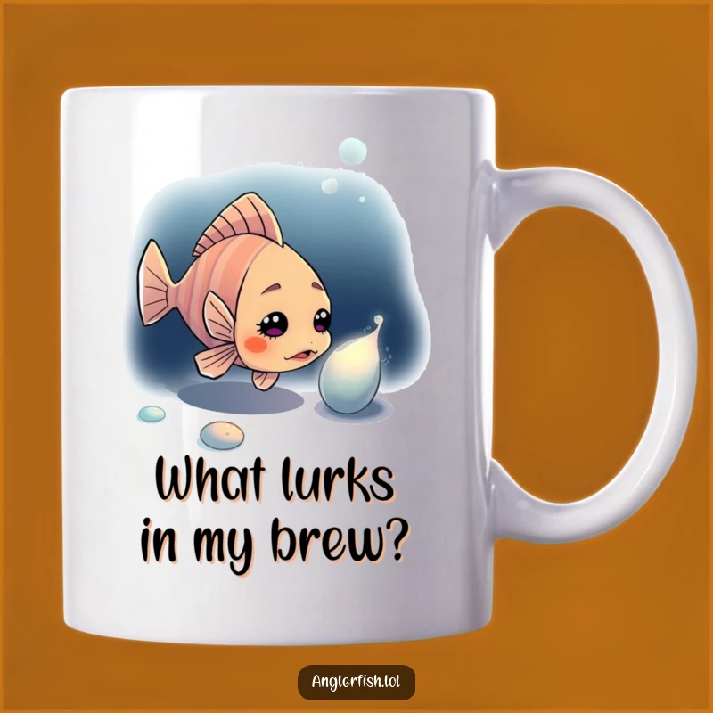 Funny Anglerfish Mug: Curious Deep Sea Explorer Gift for Ocean Lovers