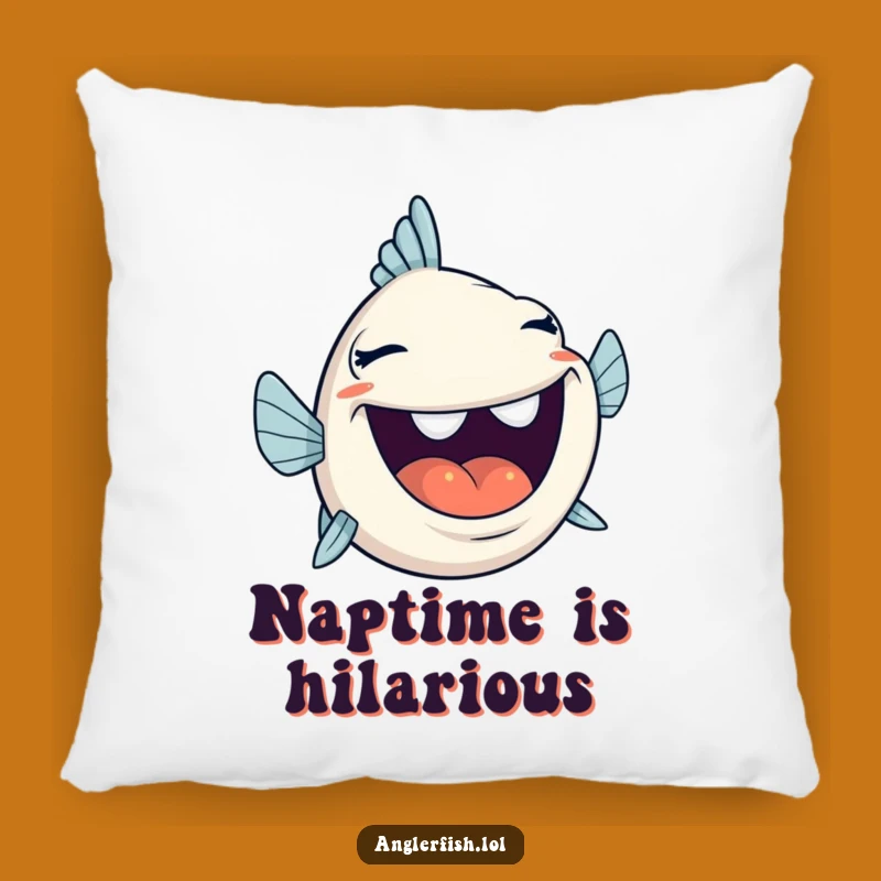Comfortable Anglerfish Laugh Pillow - Big Smile, Funny Gift for Happy Snoozes