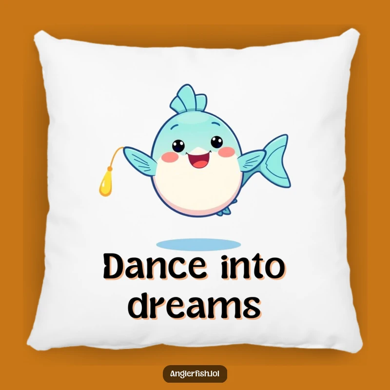 Funny Kawaii Anglerfish Pillow: Happy Dance, Glowing Lure, Comfy Funny Gift