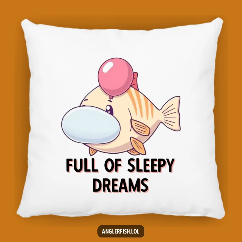 Funny Anglerfish Pillow: Cheerful Balloon Cheeks – Cozy & Humorous Funny Gift