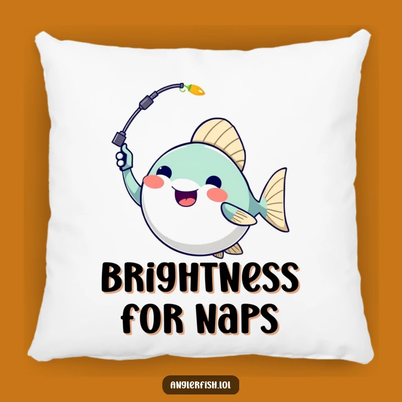 Funny Anglerfish Pillow - Cozy Lure Waving Comfort, Perfect Funny Gift