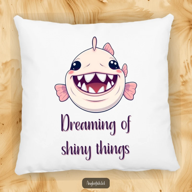 Funny Anglerfish Pillow: A soft, plush pillow featuring a beaming anglerfish with a giant smile and its signature tiny, shiny teeth.