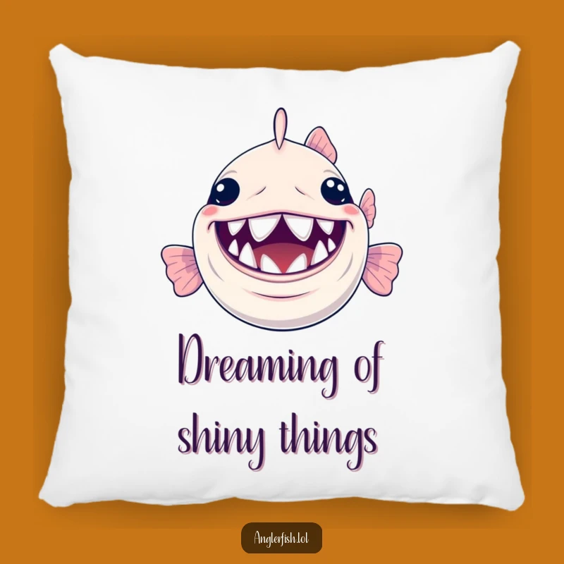 Funny Anglerfish Smile Pillow: Cozy Grinning Deep Sea Gift