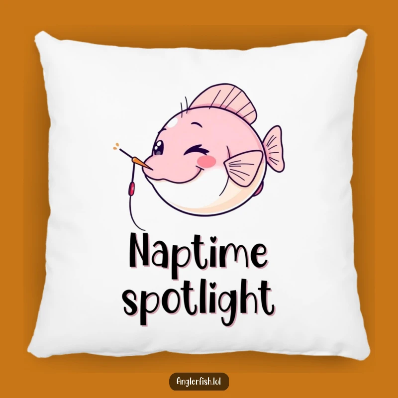 Funny Kawaii Anglerfish Pillow: Cheeky Wink, Lure Spotlight, Comfy Funny Gift