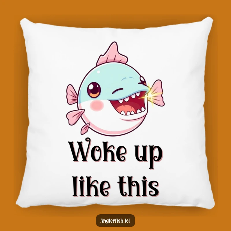 Funny Kawaii Anglerfish Pillow: Gasping Surprise, Comfy Funny Gift