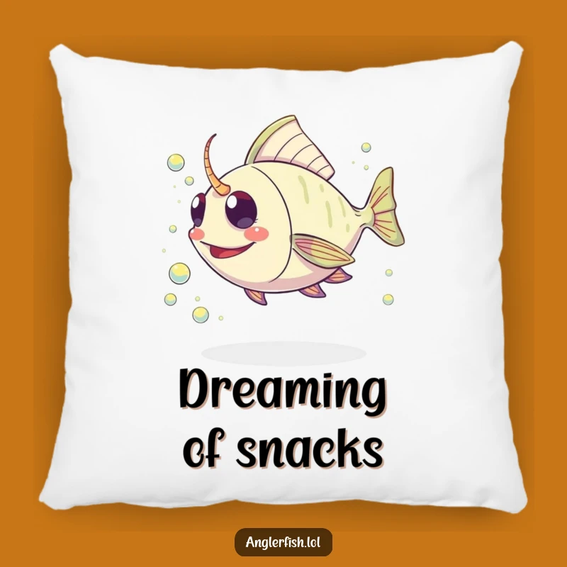 Funny Kawaii Anglerfish Pillow: Happy Plankton Chaser, Cozy Funny Gift
