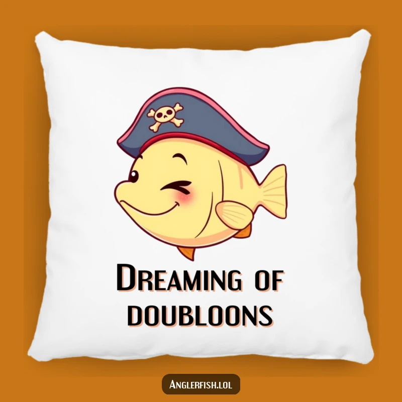 Funny Pirate Anglerfish Pillow - Winking Comfort, Perfect Funny Gift