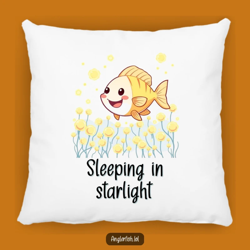 Funny Kawaii Anglerfish Plankton Swim Pillow, Cozy Ocean Humor Gift
