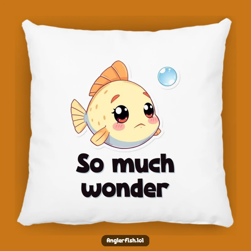 Funny Kawaii Anglerfish Pillow: Amazed Deep-Sea Cushion, Comfy Funny Gift
