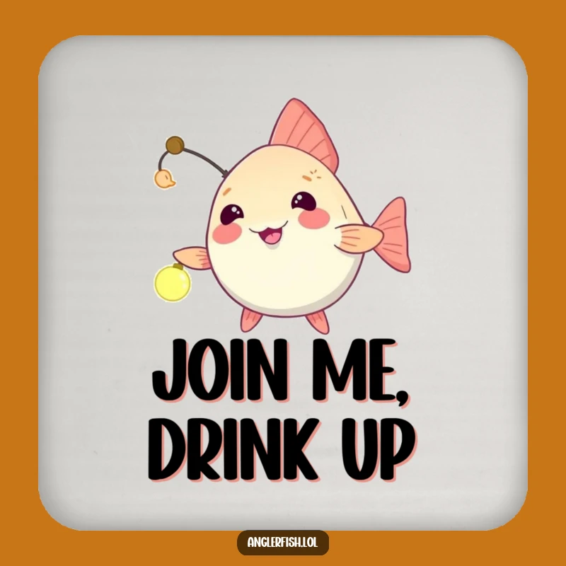 Funny Anglerfish Coaster: Playful Protection, Beckoning Cheers