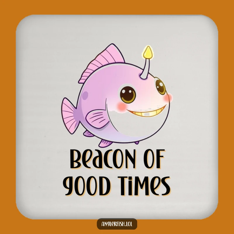 Funny Anglerfish Coaster: Protect Surfaces with a Glowing Lure, Unique Gift