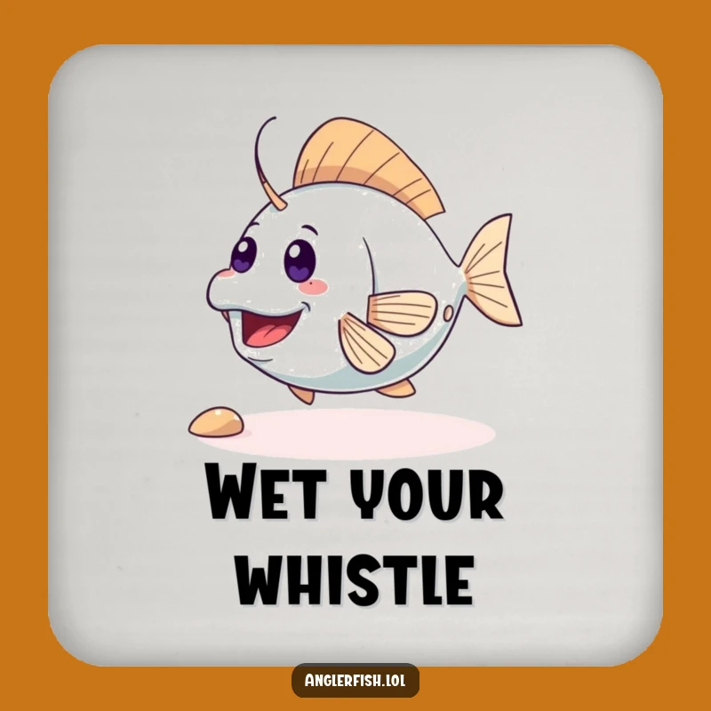 Funny Cute Anglerfish Coaster: Playful Tail Wiggle Protection – Charming Funny Gift!