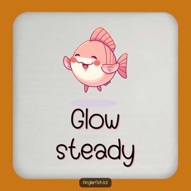 Funny Kawaii Anglerfish Dance Coaster: Cute & Hilarious Surface Protection, Perfect Funny Gift!