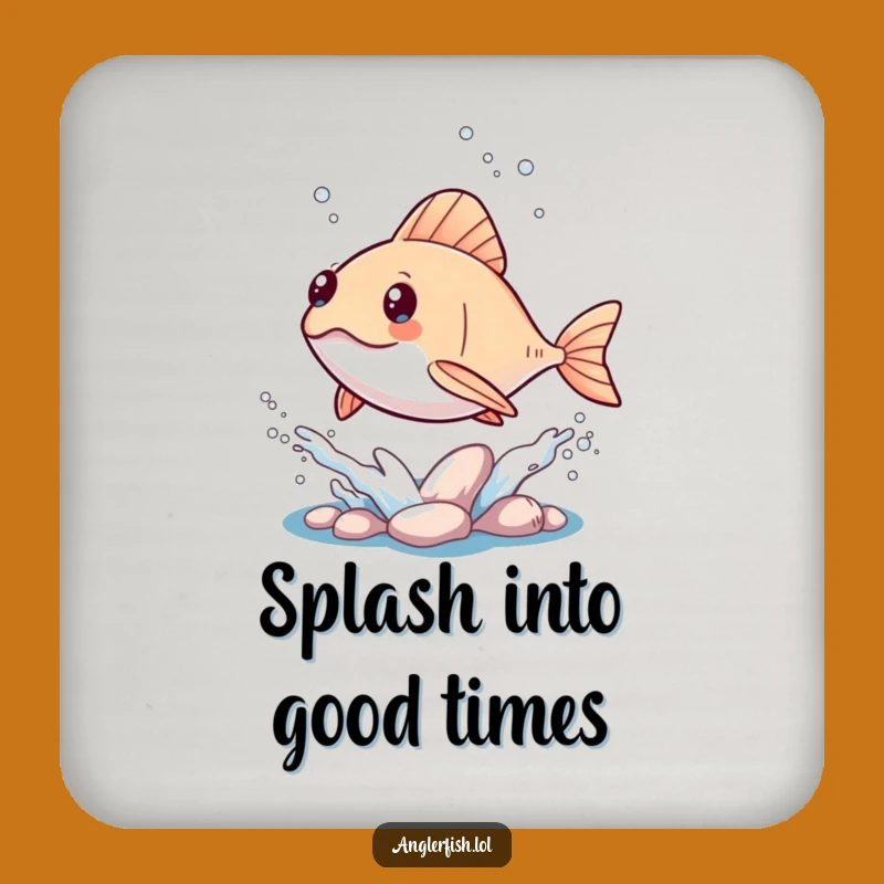 Funny Kawaii Anglerfish Splash Coaster: Cute Ocean Table Gift