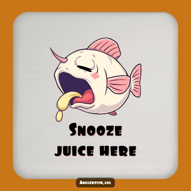 Funny Sleepy Anglerfish Coaster: Gentle Protection for Your Surfaces