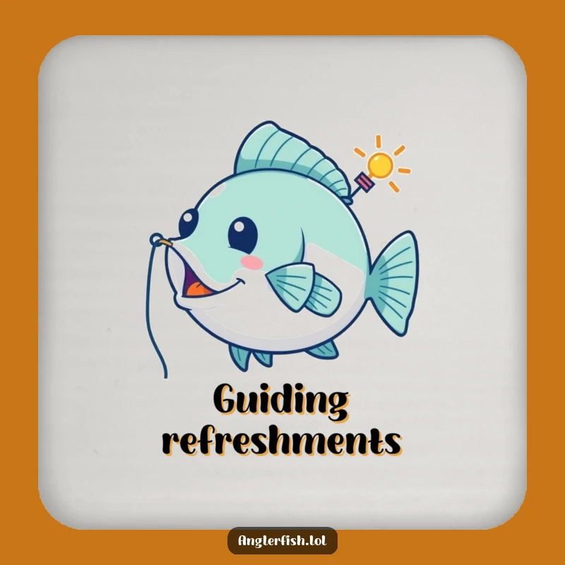 Funny Playful Anglerfish Coaster: Whimsical Protection for Your Surfaces