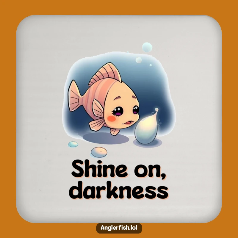 Funny Anglerfish Coaster: Protect Surfaces with Deep Sea Humor, Gift