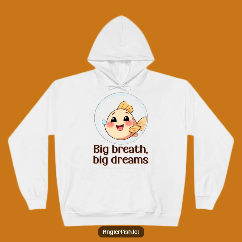 Funny Anglerfish Bubble Hoodie: Cozy Happy Design for Playful Comfort