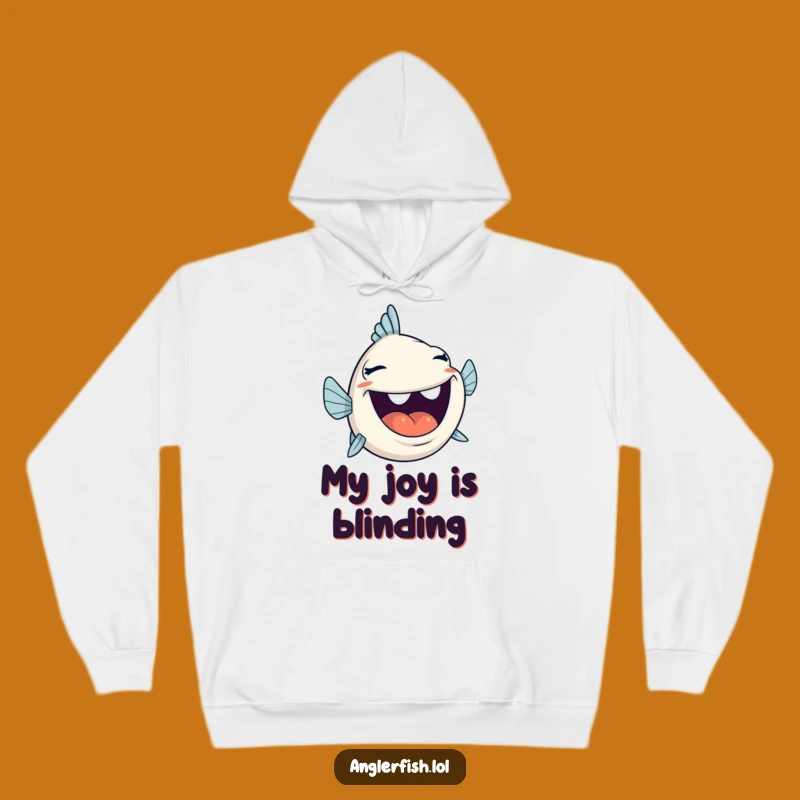 Cozy Anglerfish Laugh Hoodie - Big Smile, Funny Gift for Warm Chúckles