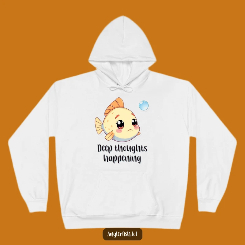 Funny Kawaii Anglerfish Hoodie: Amazed Deep-Sea Pal, Cozy Funny Gift Apparel