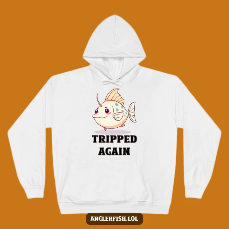 Funny Kawaii Anglerfish Tripping Hoodie, Cozy Chaos, Perfect Gift