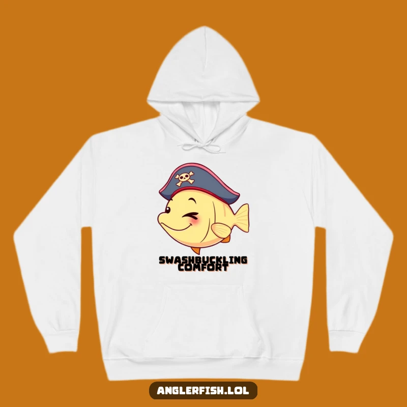 Funny Pirate Anglerfish Hoodie - Winking Adventure, Ultimate Funny Gift