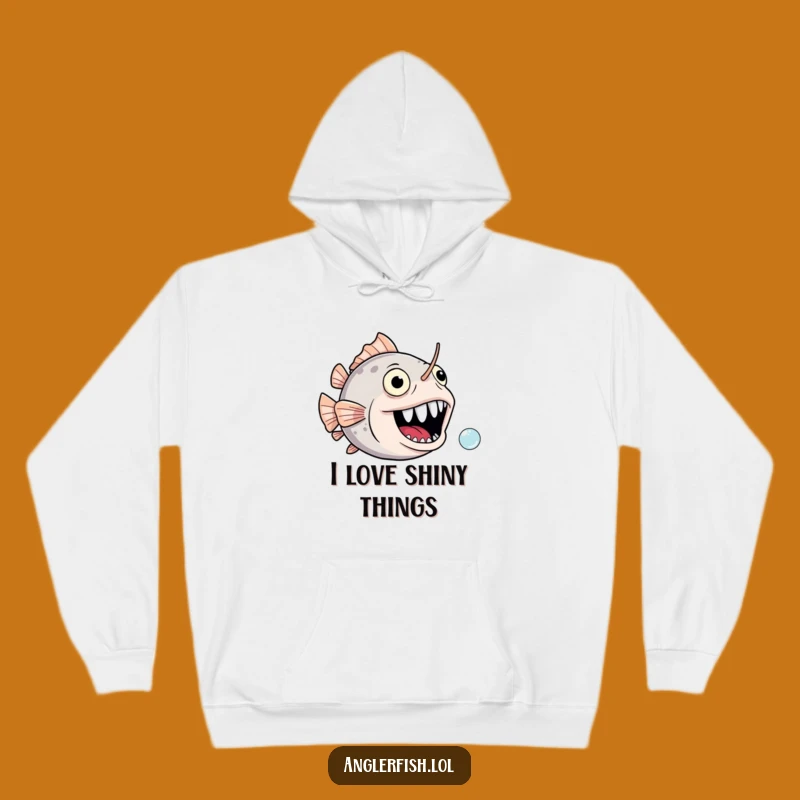 Cozy Funny Anglerfish Hoodie: Bubble Chase Comfort, Humorous Joy