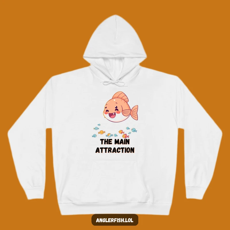 Funny Delighted Anglerfish Hoodie: Cozy Comfort Spreading Deep Sea Cheer