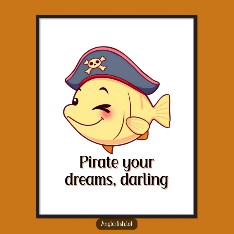 Free Printable Wall Art: Playful Pirate Anglerfish Decor