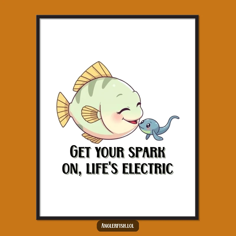 Funny Free Printable Anglerfish Wall Art: Playful Mischief Humor Downloadable Decor