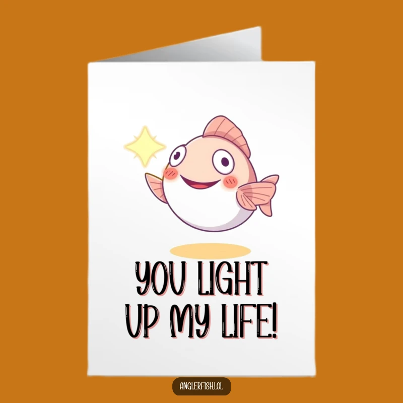 Free Printable Funny Anglerfish Birthday Card - Guiding Light Smile Downloadable Gift