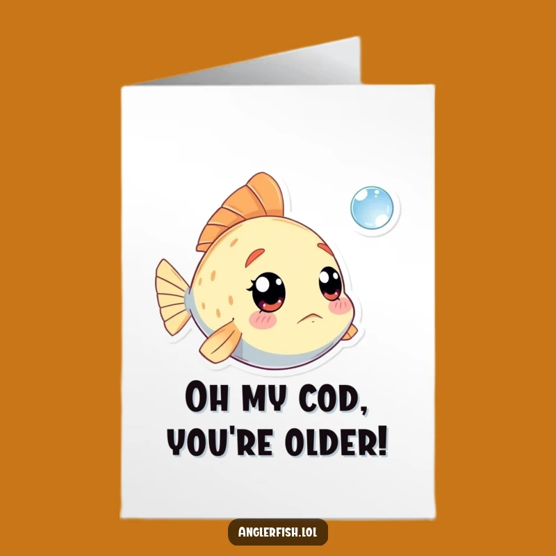 Free Printable Kawaii Anglerfish Birthday Card - Funny Downloadable Gift
