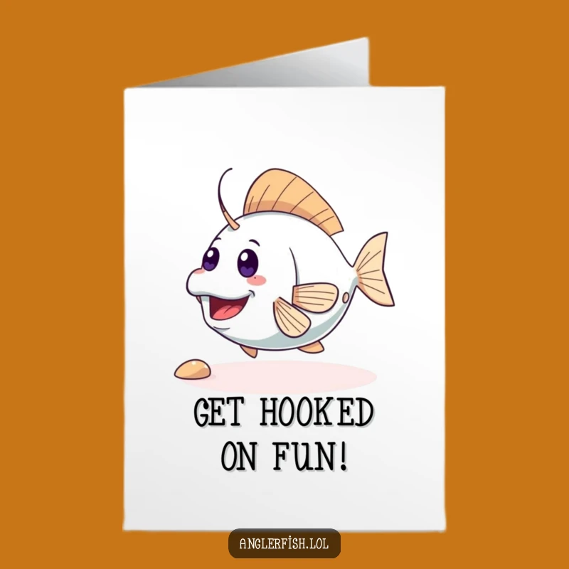 Free Printable Birthday Card: Playful Anglerfish Tail Wiggle Funny Downloadable Gift