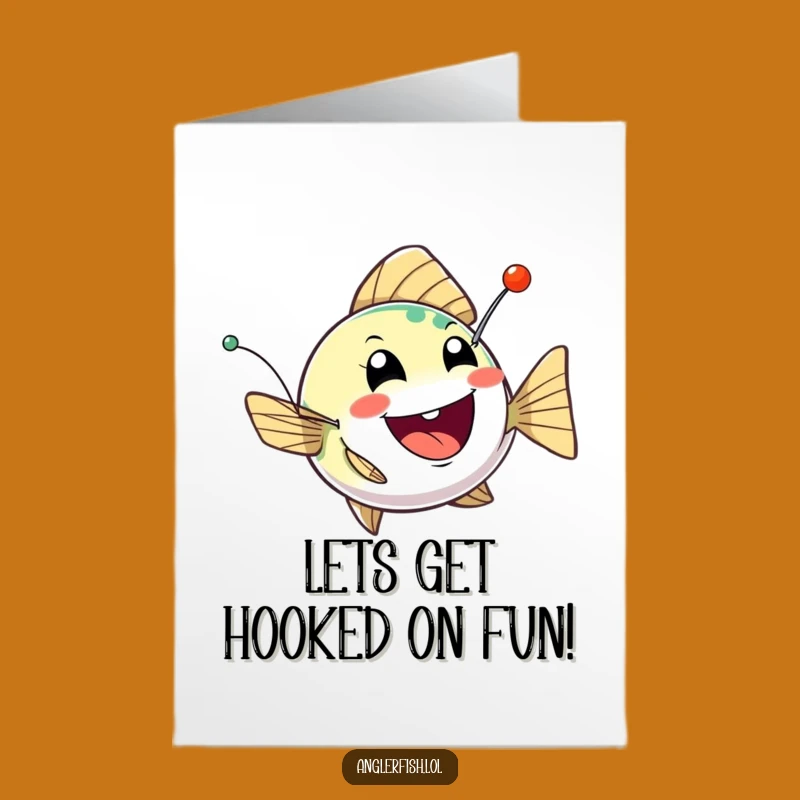 Hilarious Free Printable Birthday Card: Mischievous Anglerfish, Fun Digital Download
