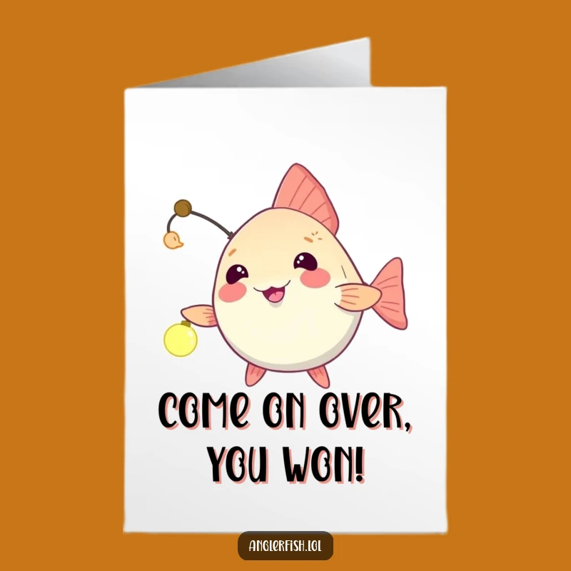 Free Printable Congrats Card: Anglerfish's Light Beckons Success, a Playful Celebration
