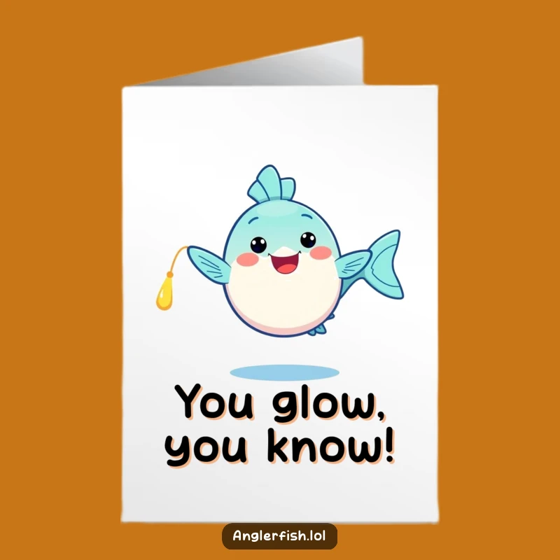 Free Printable Congrats Card: Happy Dance Anglerfish, Celebration Downloadable Fun
